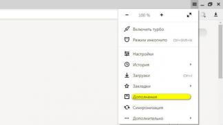 Ako zakázať kontextové reklamy v prehliadači Yandex